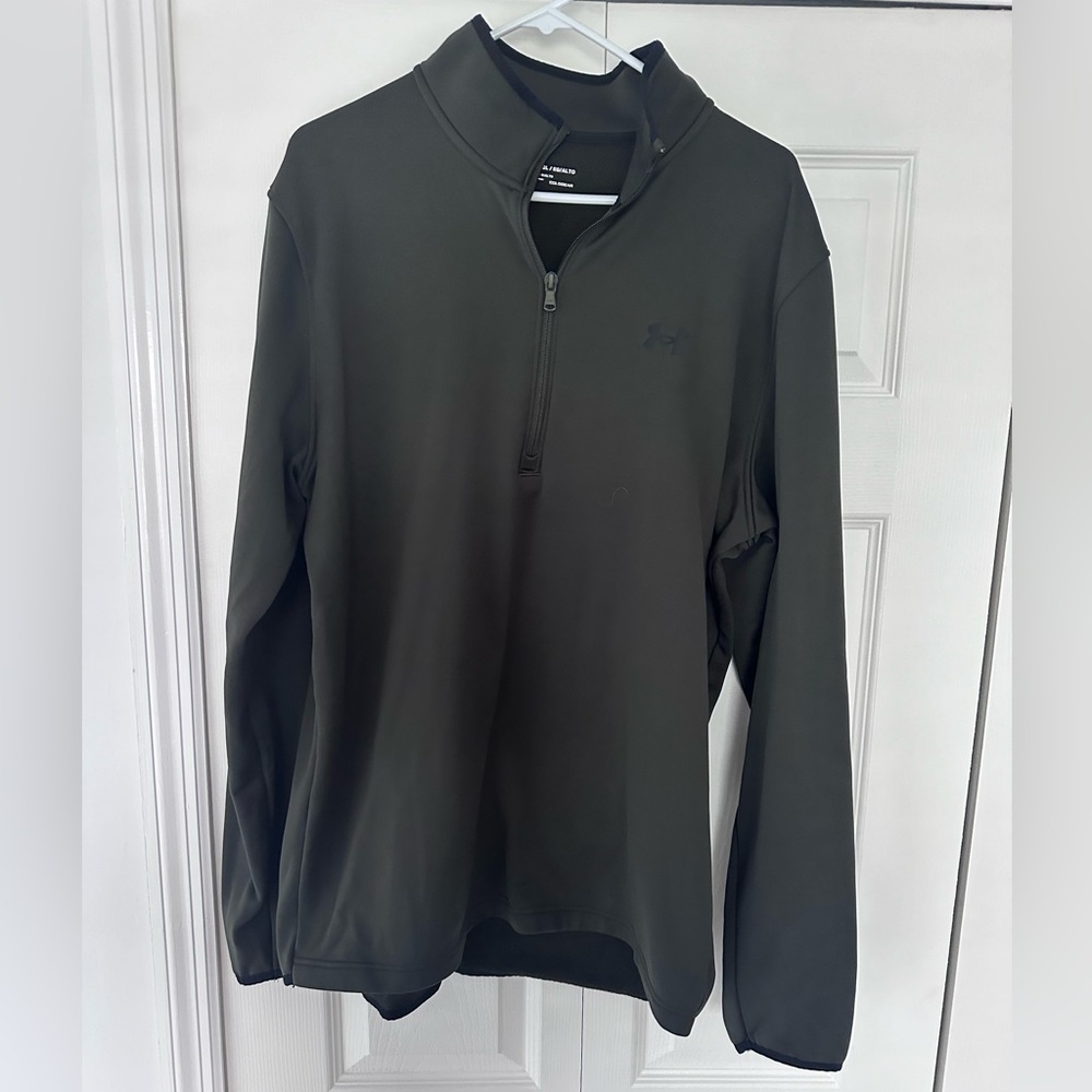Under Armour Mens Green XL Tall 1/4 Zip long sleeve